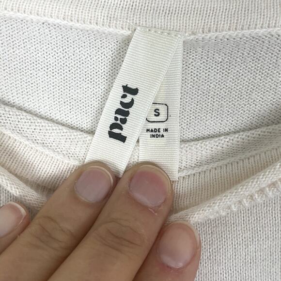 Pact 100% Organic Cotton Striped Sweater Size Small Classic Nautical Effortless - Picture 13 of 13